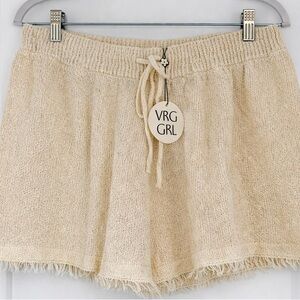 VRG GRL High Waist Cream Women's Shorts